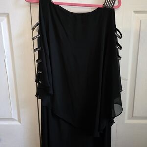 Elegant Black Dress with Silver Accents